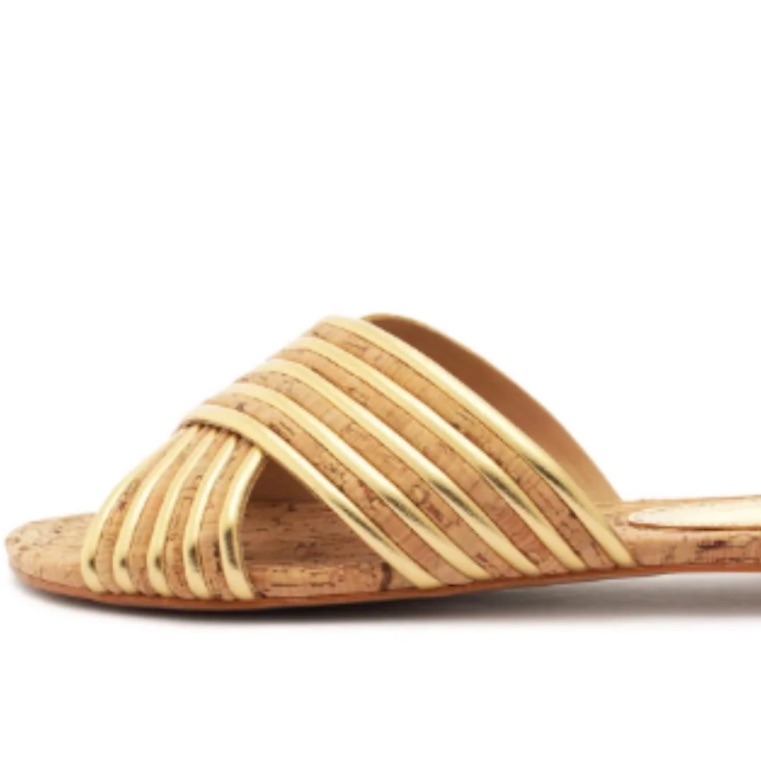 Schutz Latifah Gold And Brown Womens Sandals 375